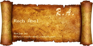 Rech Ábel névjegykártya